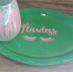 Makeup Tray & Brush Jar